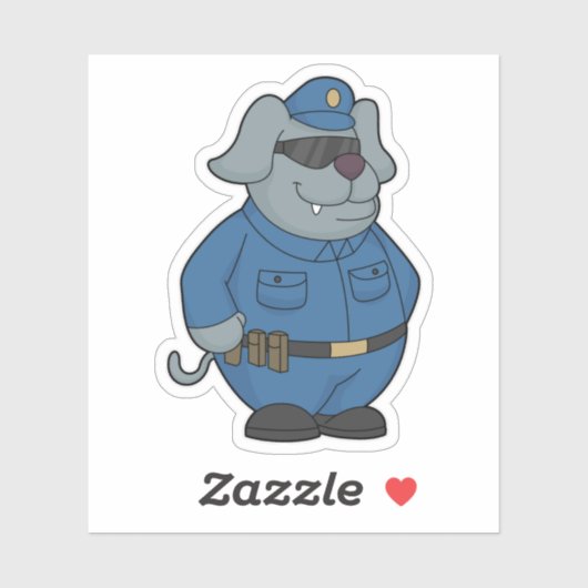 Sticker Police à chiens (Feuille)