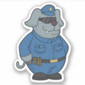 Sticker Police à chiens (Devant)