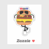 Sticker Police cool de Burger (Feuille)