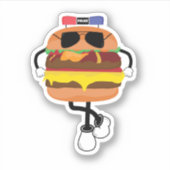 Sticker Police cool de Burger (Devant)