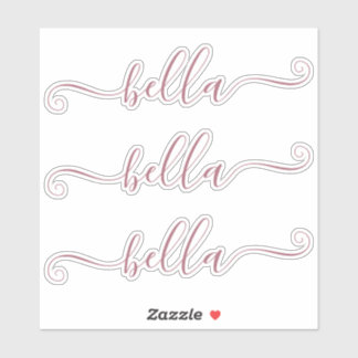 Sticker Police de caractères cursive mignonne personnalisé