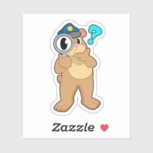 Sticker Police de l'ours Verre de nivellement