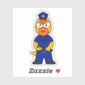 Sticker Police de Pachycéphalosaure. (Feuille)