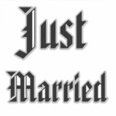 Sticker Police de texte américaine de Black Just Marié, (Devant)