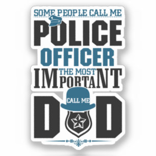 Sticker Police papa Application de la loi Cadeaux de F