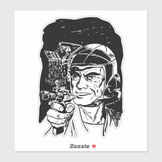 Sticker Police spatiale (Feuille)