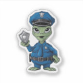 Sticker Policeman Alien (Devant)