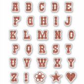 Sticker Polices de thème occidental Lettres alphabétiques  (Devant)