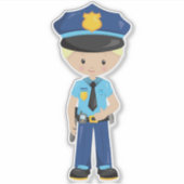 Sticker Policier, Policier, Policier, Policier, Cop, Cheve (Devant)