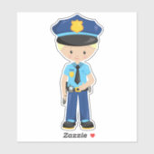 Sticker Policier, Policier, Policier, Policier, Cop, Cheve (Feuille)