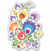 Sticker Polis asymétriques Folk Wycinanki (Devant)