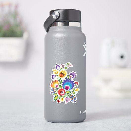 Sticker Polis asymétriques Folk Wycinanki (HydroFlask)