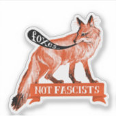 Sticker politique vintage Red Fox (Devant)