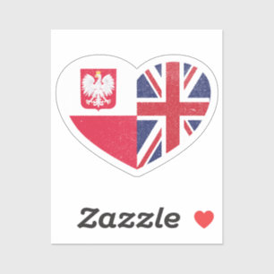 Sticker Pologne Pologne Royaume-Uni Royaume-Uni British He