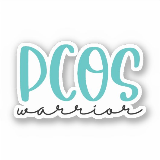 Sticker Polycystic Ovary Syndrome Awareness, PCOS Warrior (Devant)