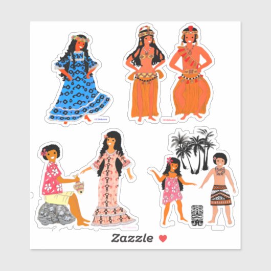 Sticker Polynésie française (Feuille)