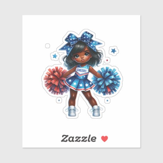 Sticker Pom-pom girl (Feuille)