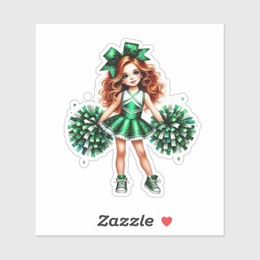Sticker Pom-pom girl (Feuille)