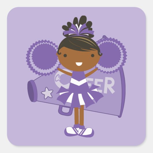 Sticker Pom-pom girl violet KRW Favoriser (Devant)