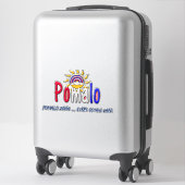 Sticker Pomalo – Croatian Relaxation with Sun & Rainbow (Sur valise)