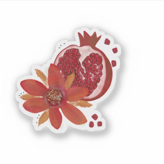 Sticker Pomegranate Flower (Devant)