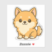 Sticker Pomeranian (Feuille)
