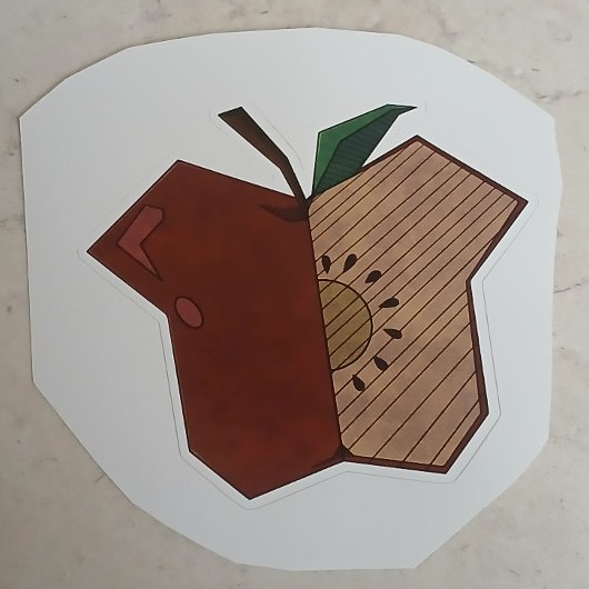 Sticker Pomme Angulaire