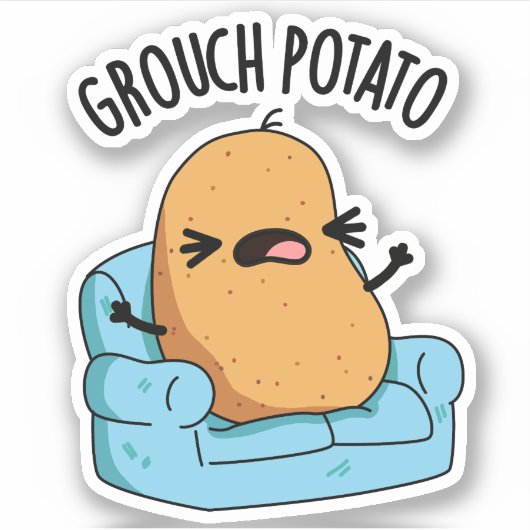 Sticker Pomme de terre de Groupement Fantaisie Veggie Puns (Devant)