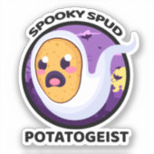Sticker Pomme de terre Éffrayante purée - Halloween mignon (Recto)