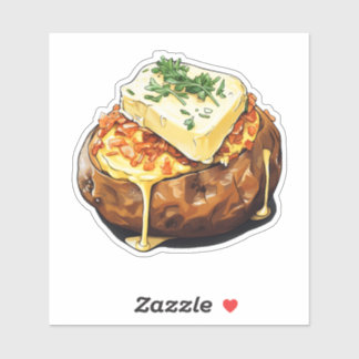 Sticker pomme de terre veste garnie de beurre