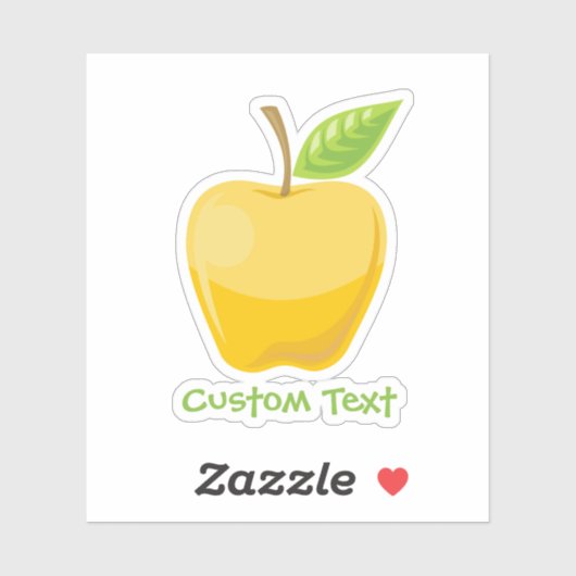 Sticker Pomme jaune (Feuille)