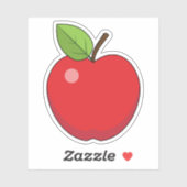 Sticker Pomme rouge (Feuille)