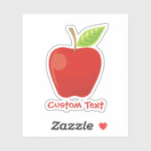 Sticker Pomme rouge (Feuille)