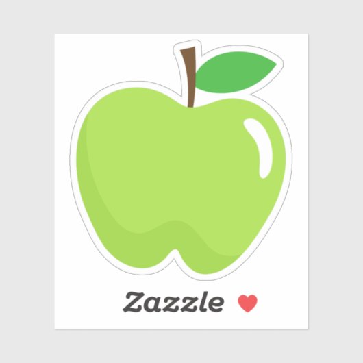 Sticker Pomme verte fraîche (Feuille)