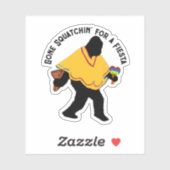 Sticker Poncho Sasquatch Fiesta (Feuille)