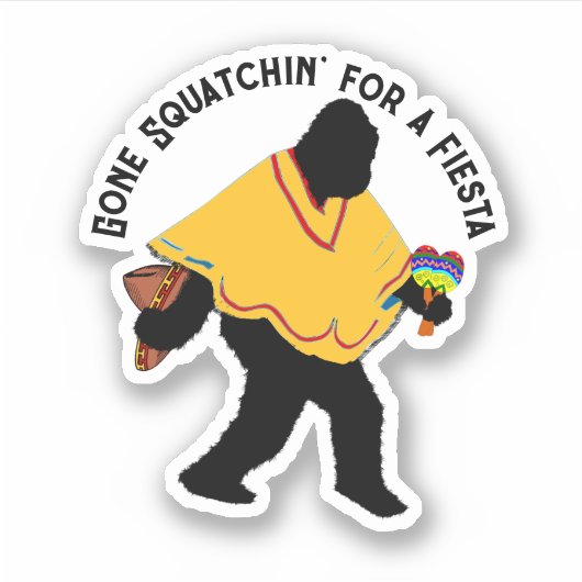 Sticker Poncho Sasquatch Fiesta (Devant)