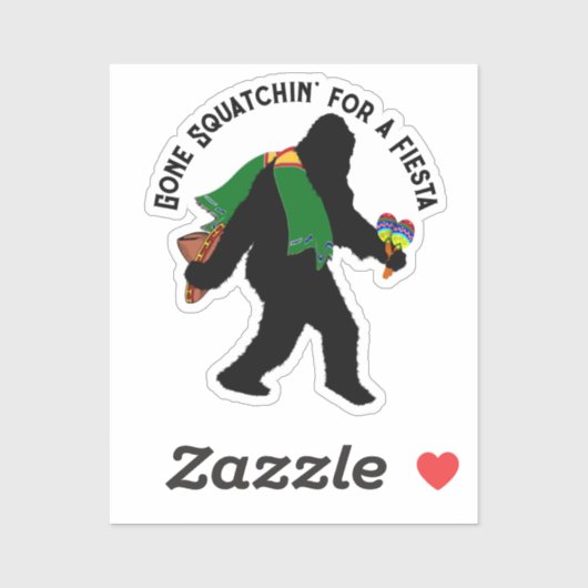Sticker Poncho Sasquatch Fiesta (Feuille)