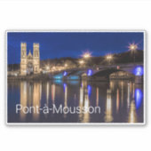 Sticker Pont a Mousson Panorama avec Moselle Souvenir (Devant)