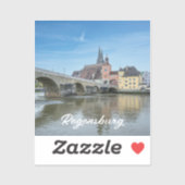 Sticker Pont de pierre à Ratisbonne, Allemagne (Feuille)