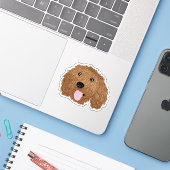 Sticker Poodle Dog Mom Mug (Ordinateur portable avec iPhone)