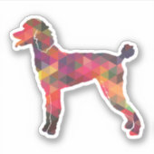 Sticker Poodle Geo Silhouette Multi (Devant)