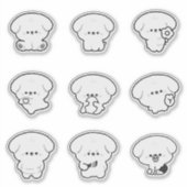 Sticker Poodle mignon (Devant)