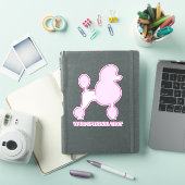 Sticker Poodles roses de texte personnalisés (Couverture iPad)