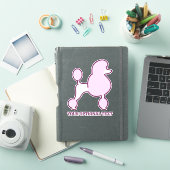 Sticker Poodles roses de texte personnalisés (Couverture iPad)