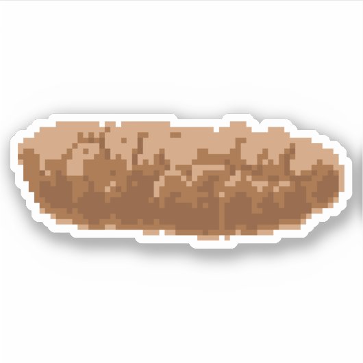 Sticker Poop à 8 bits (Devant)