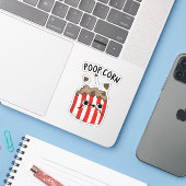 Sticker Poop Corn Funny Pop Corn Pun (Ordinateur portable avec iPhone)