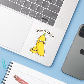 Sticker Poopy Fruity Funny Fruit Banana Pun (Ordinateur portable avec iPhone)