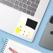 Sticker Pop-art92 (Ordinateur portable avec iPhone)