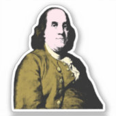 Sticker Pop Art Ben Franklin (Recto)