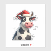 Sticker Pop Art Colorful Cow Christmas T-Shirt (1) (Feuille)